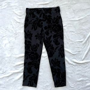 Chico’s black velvet damask. Calf length.